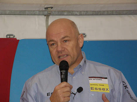 John Nielsen fortalte om de mere tekniske detaljer i både teamet, og ikke mindst raceren.
(Foto: Motorsporten.dk)